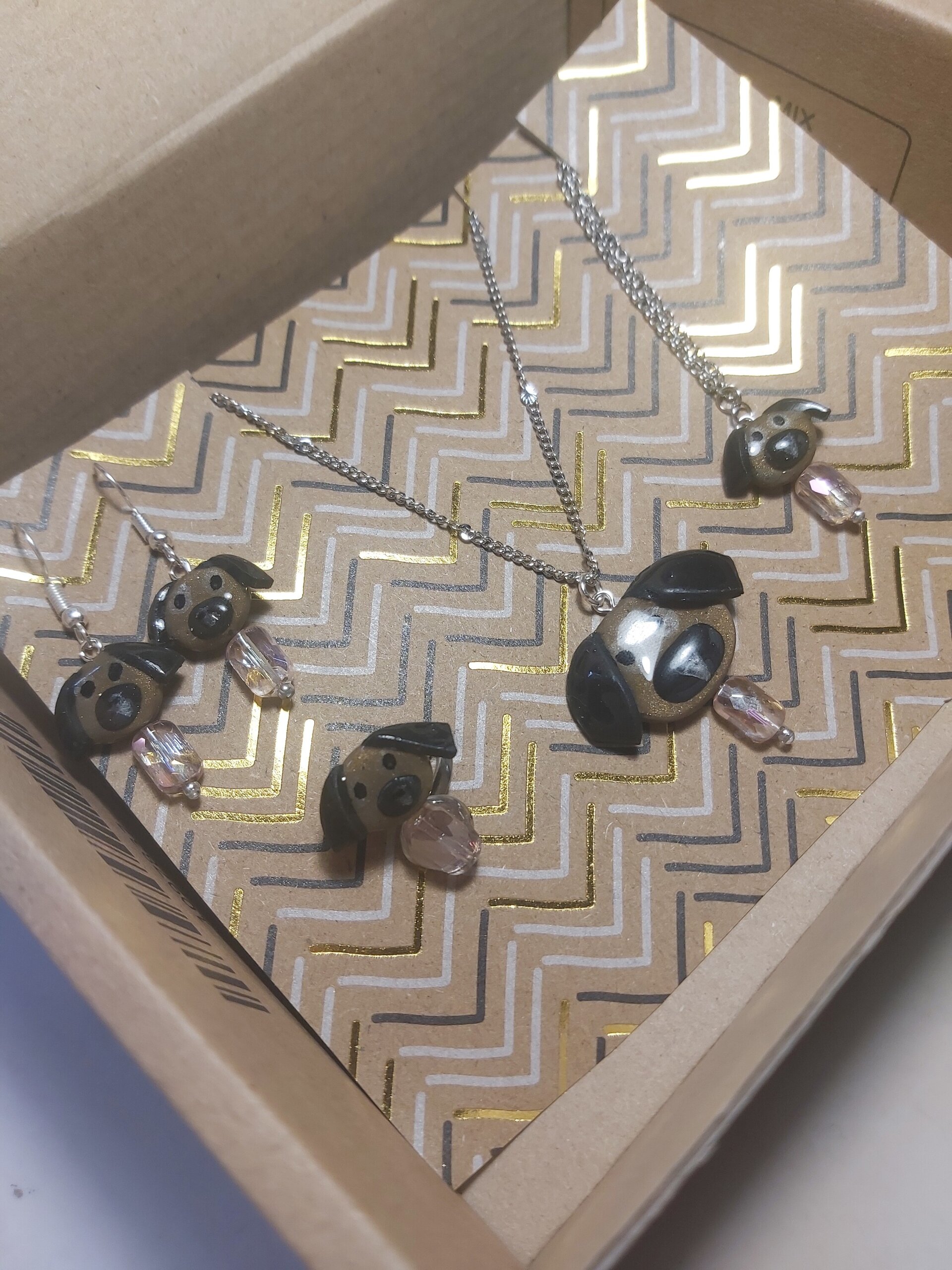 CONJUNTO PERRETES. PENDIENTES, COLGANTE, PULSERA Y ANILLO. - 3