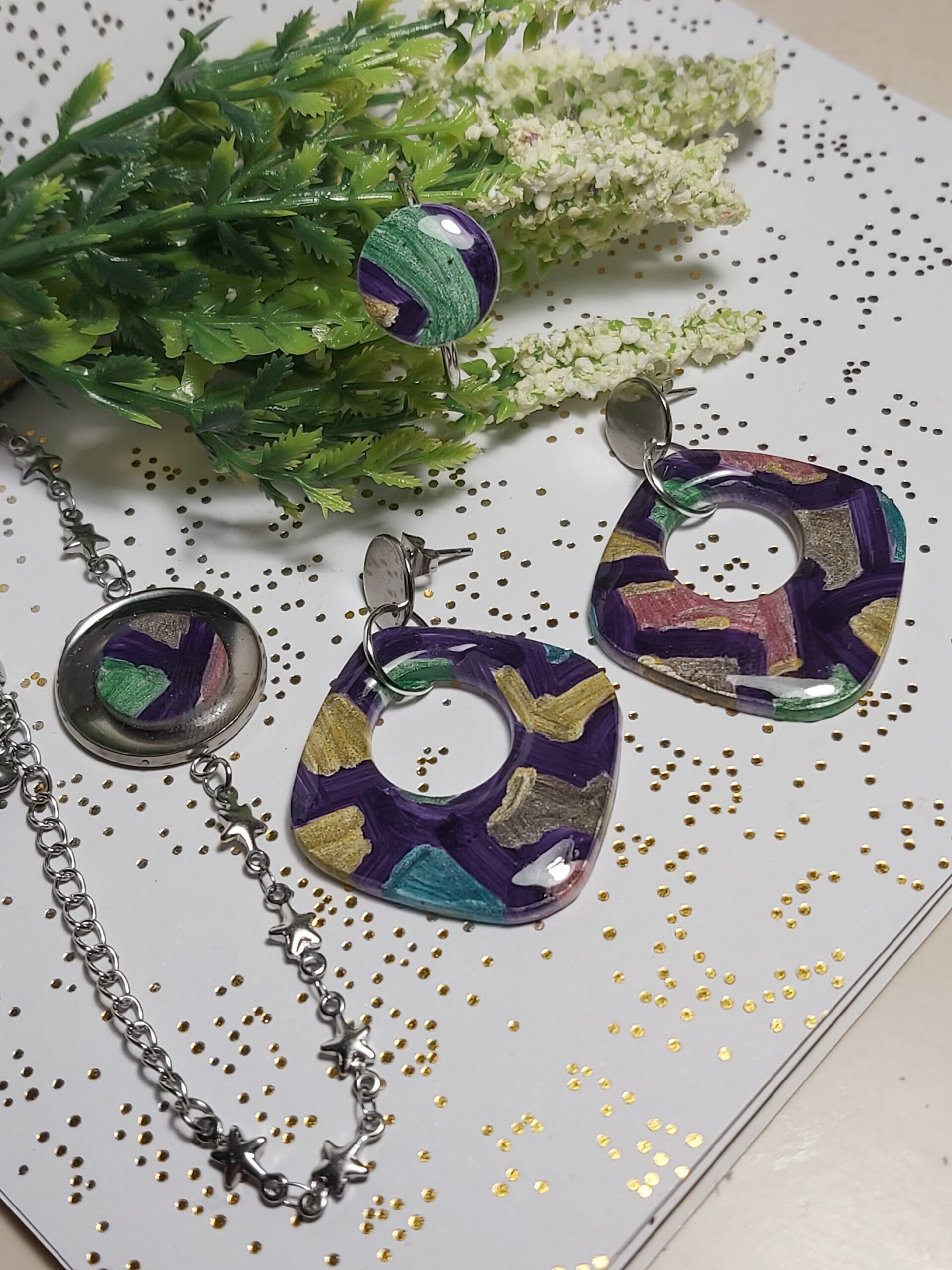 NUVOLS PRO. CONJUNTO DE ANILLO, PULSERA Y PENDIENTES. - 4